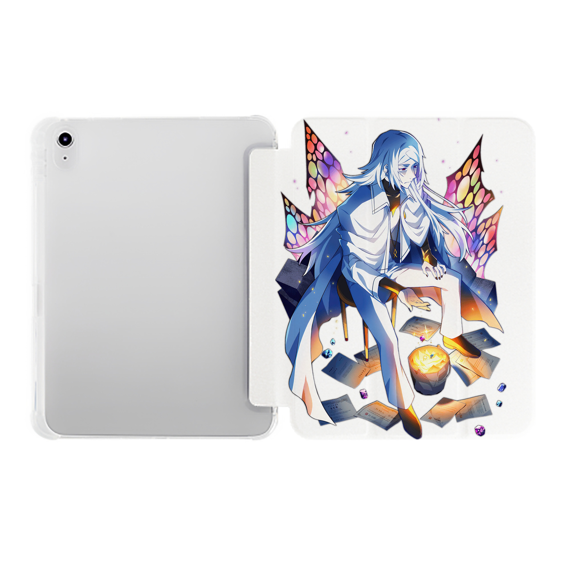 （画像用） 文豪ストレイドッグス Bungo Stray Dogs IPad ケース ペン収納付き 三つ折りスタンド PUレザー×シリコン 対応機種9.5/10.5/10.9インチ
